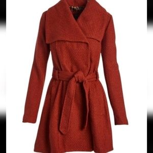 Steve Madden Belted sash Wrap Coat Jacket